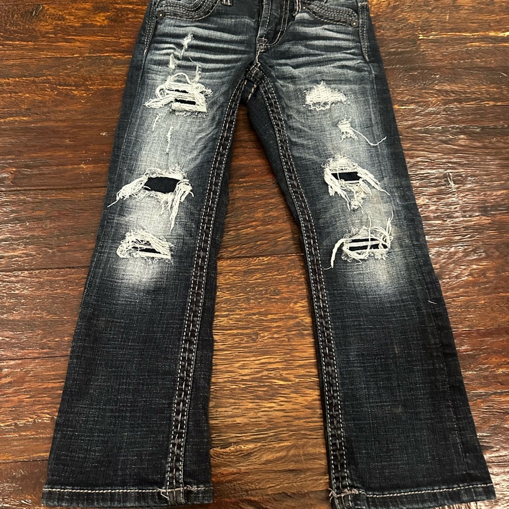Buckle Brand Kids Ripped Dark Wash Jeans